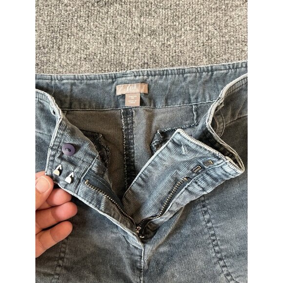 J Jill Jeans Women 10 Blue Corduroy Straight Slim Cotton Stretch 5 Pocket Pants - Picture 3 of 7